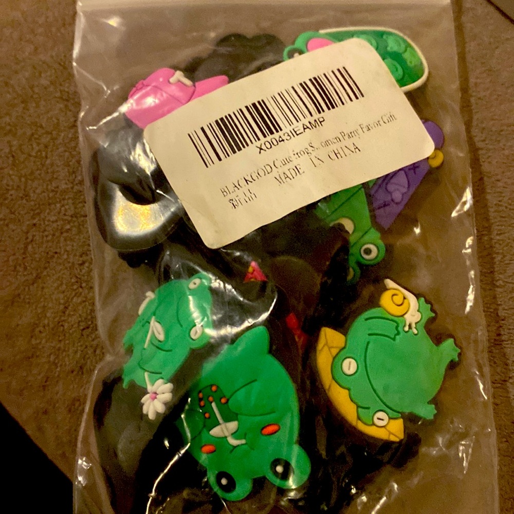 Assorted cute frog croc charms